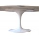 TULIPANO TABLE ROUND OR OVAL CALACATTA GOLD MARBLE